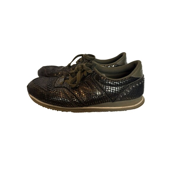 New Balance Heidi Klum Green Snakeskin Print Sneakers 9.5 Shimmer - Picture 1 of 10